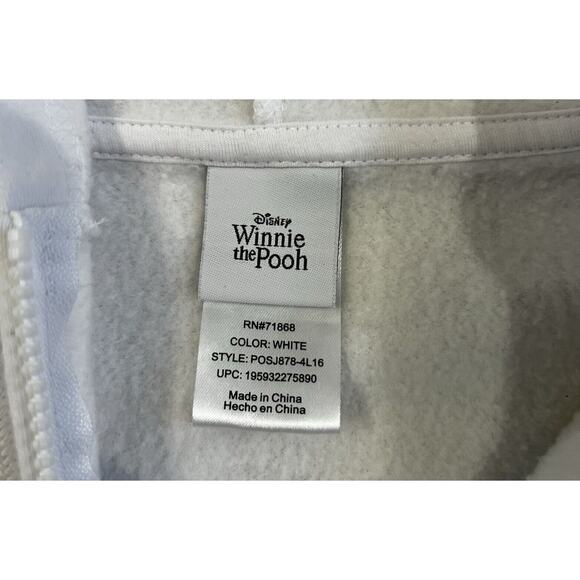 Disney Winnie The Pooh Sweatshirt Womens XL Full Zip Hoodie Embroidered Piglet - Picture 4 of 12